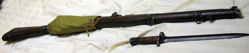 SMLE Mk III* with bayonet and action cover